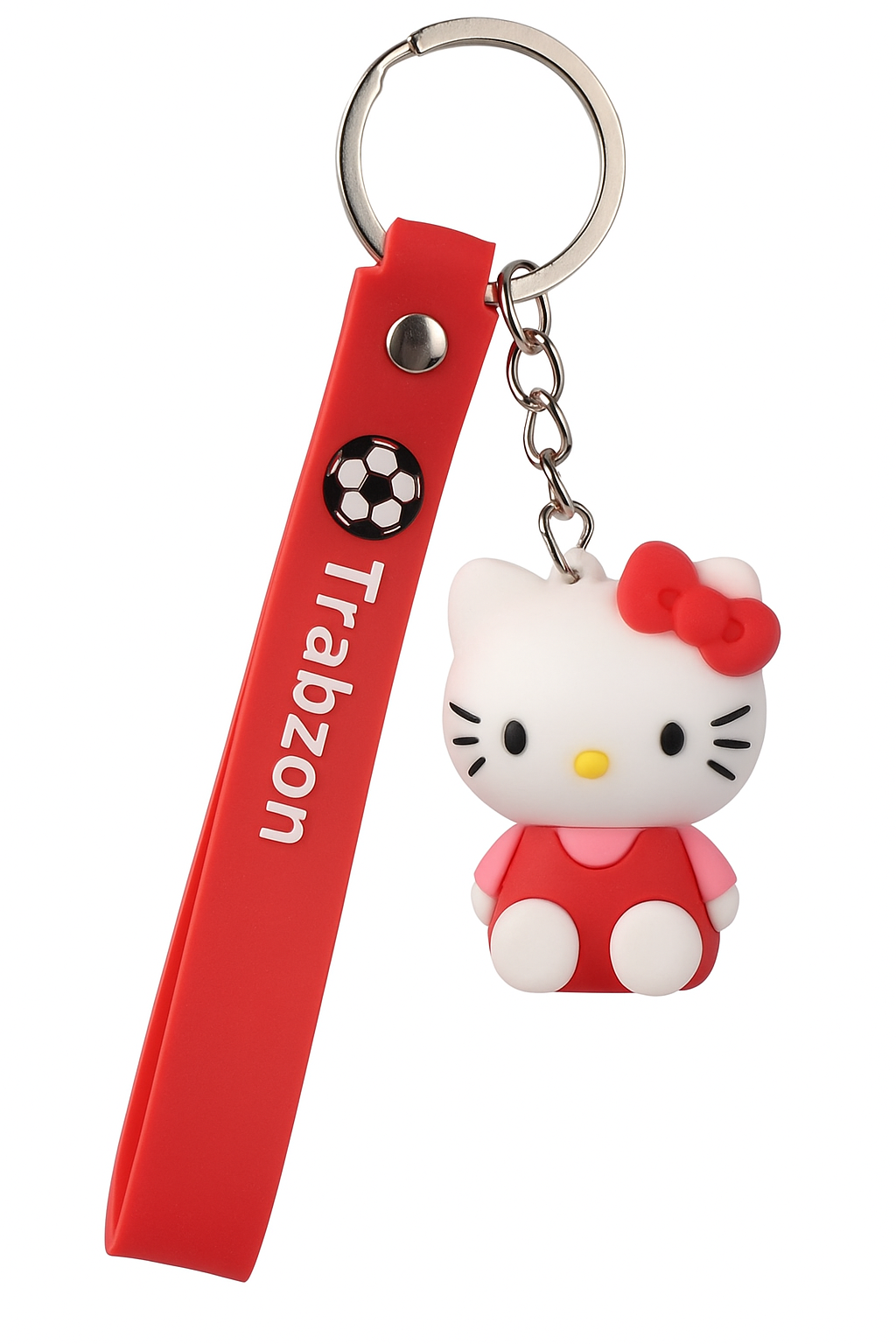 Cute Kitty Keychain | Soft Rubber Cartoon Key Ring for Kids, Girls & Gifts
