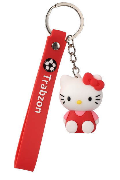 Cute Kitty Keychain | Soft Rubber Cartoon Key Ring for Kids, Girls & Gifts