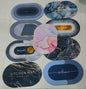 Set of 10 Marble Design Multipurpose Mats – Kitchen, Dining, Floor & Home Deco