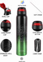 Hot & Cold Stainless Steel Water Bottle | 500ml | Dual Cap, Leak-Proof, with Straw & Carry Strap